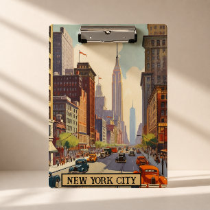 Vintage Travel Poster New York City Clipboard