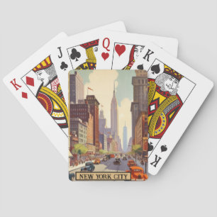 Vintage Travel Poster New York City Playing Cards