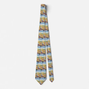 Vintage Travel Poster, Nice, France French Riviera Tie