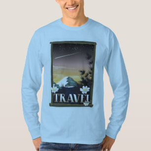 Vintage Travel Poster Night Mountain edition T-Shirt