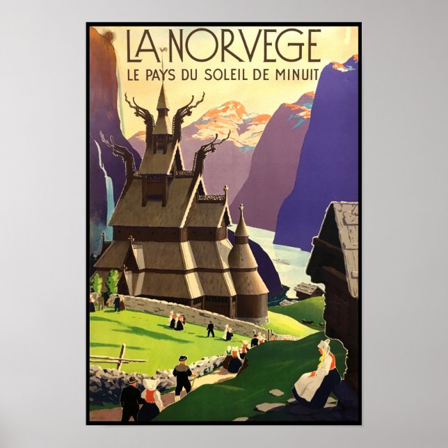 Vintage Travel Poster Norway (Front)