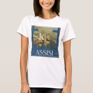 Vintage Travel Poster Of Assisi, Italy T-Shirt
