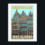 Vintage Travel Poster of Bruxelles, Belgium, Postcard<br><div class="desc">This postcard is a reproduction of a vintage travel/tourism poster advertising Bruxelles (Brussels),  Belgium.</div>