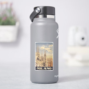 Vintage Travel Poster Of Cathedral In Milan, Italy