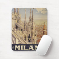 Vintage Travel Poster Of Cathedral In Milan, Italy