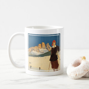 Vintage Travel Poster Of Cortina D'ampezzo, Italy Coffee Mug