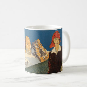 Vintage Travel Poster Of Cortina D'ampezzo, Italy Coffee Mug