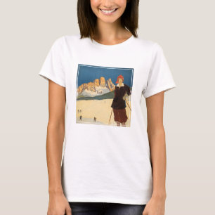 Vintage Travel Poster Of Cortina D'ampezzo, Italy T-Shirt