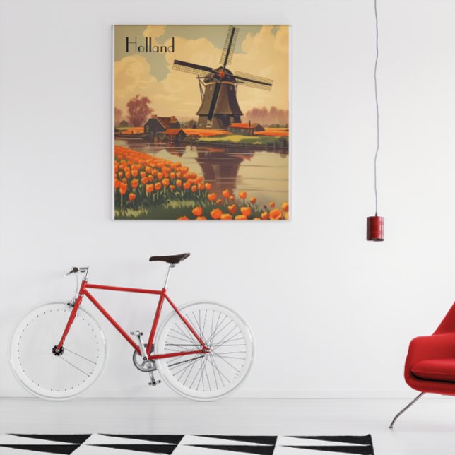 Vintage Travel Poster of Holland, customisable (Creator Uploaded)
