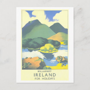 Vintage Travel Poster of Killarney in Ireland Postcard