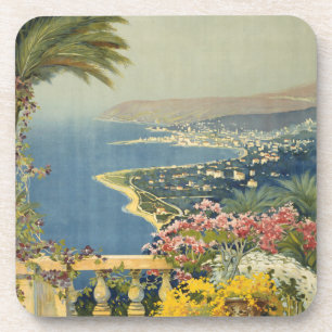 Vintage Travel Poster Of San Remo From A Terrace Coaster