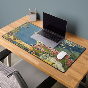 Vintage Travel Poster Of San Remo From A Terrace Desk Mat