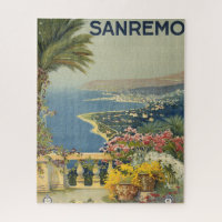Vintage Travel Poster Of San Remo From A Terrace