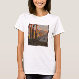 Vintage Travel Poster Of The Roman Forum At Dawn. T-Shirt