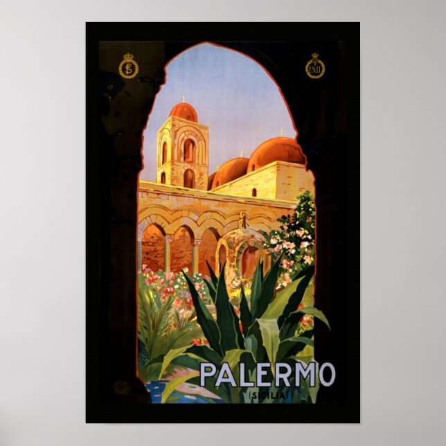 Vintage Travel Poster Palermo (Front)