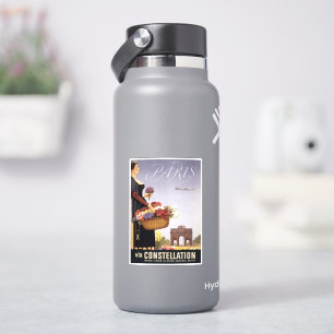 Vintage Travel Poster, Paris Via Constellation