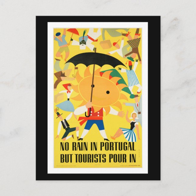 Vintage travel poster - Portugal, Postcard (Front)