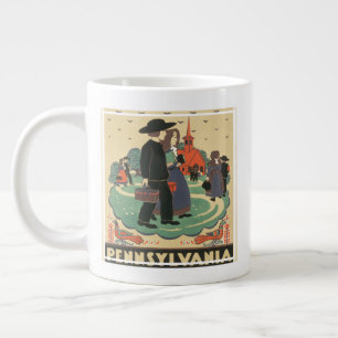 Vintage Travel Poster Promoting Pennsylvania Large Coffee Mug