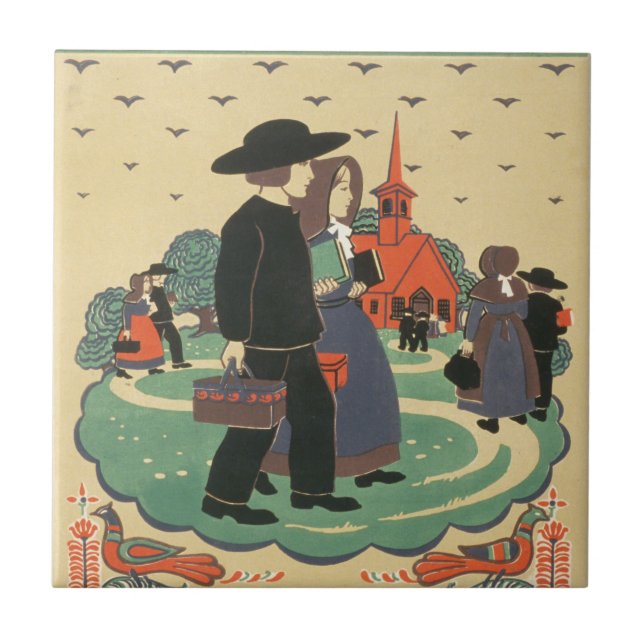 Vintage Travel Poster Promoting Pennsylvania Tile (Front)