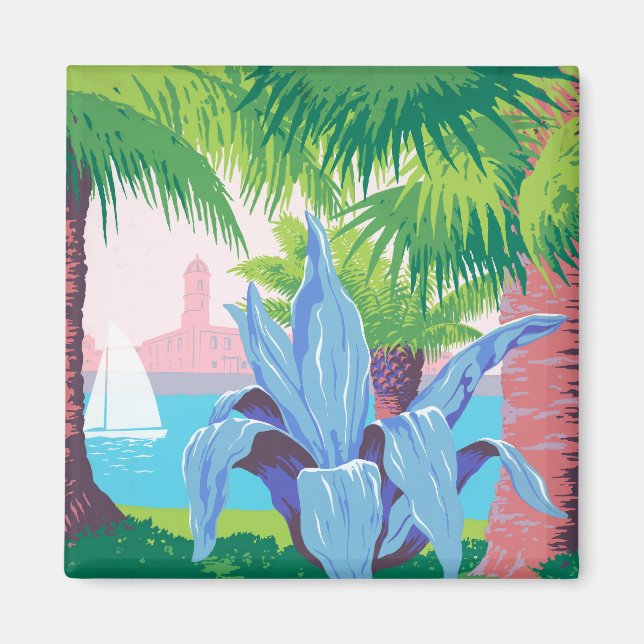 Vintage Travel Poster Promoting Puerto Rico 2 Magnet (Front)