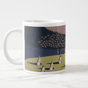 Vintage Travel Poster Promoting Travel To Montana Large Coffee Mug