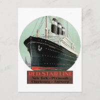 Vintage Travel Poster - Red Star Line