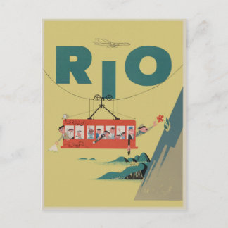 Vintage Travel Poster Rio Postcard