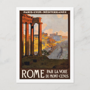Vintage Travel Poster,Rome Postcard