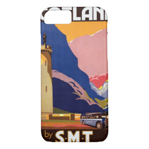 Vintage Travel Poster Scotland iPhone 8/7 Cases