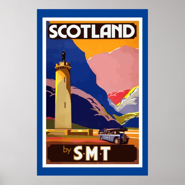 Vintage Travel Poster Scotland Painting (Front)