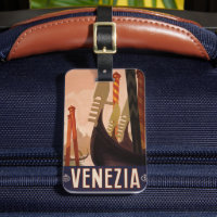 Vintage Travel Poster Showing A Canal In Venice