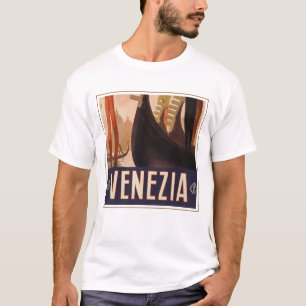 Vintage Travel Poster Showing A Canal In Venice T-Shirt