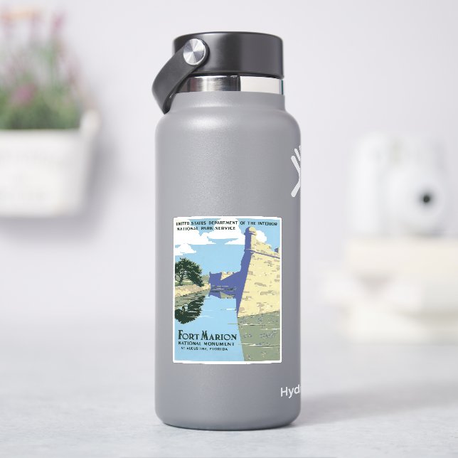 Vintage Travel Poster Showing Fort Marion (HydroFlask)
