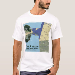Vintage Travel Poster Showing Fort Marion T-Shirt