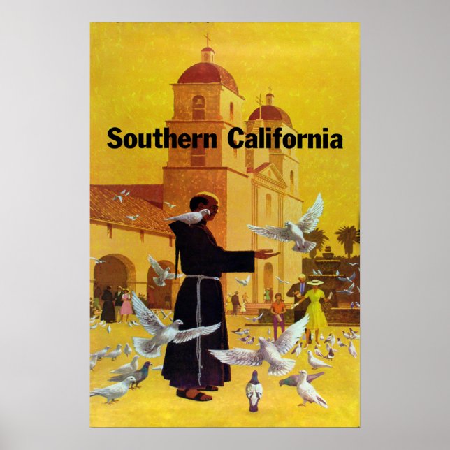 Vintage Travel poster, Southern California Poster (Front)