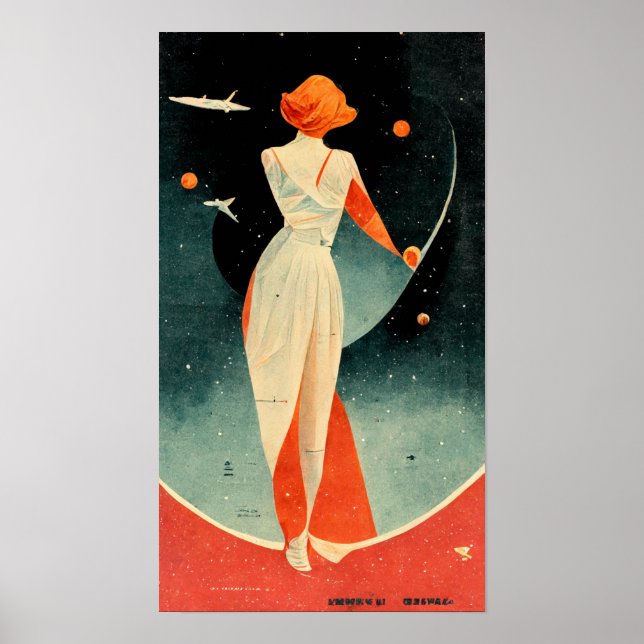 Vintage Travel Poster. Space Poster (Front)
