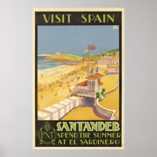 Vintage Travel Poster - Spain Santander