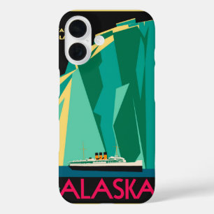 Vintage Travel Poster, Taku Glacier, Alaska iPhone 16 Case
