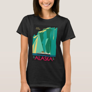 Vintage Travel Poster, Taku Glacier, Alaska T-Shirt