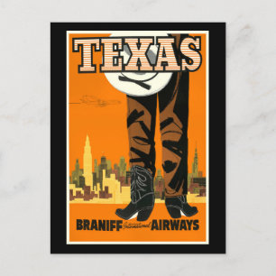 Vintage travel poster - Texas Postcard