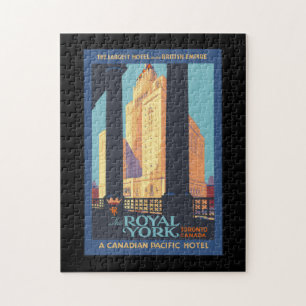 Vintage Travel Poster Toronto Canada Jigsaw Puzzle