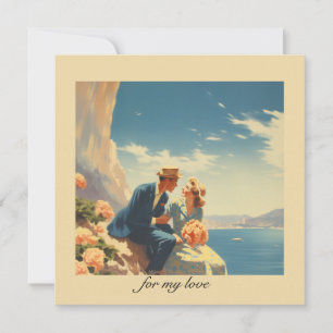 Vintage Travel Poster, Valentine customisable