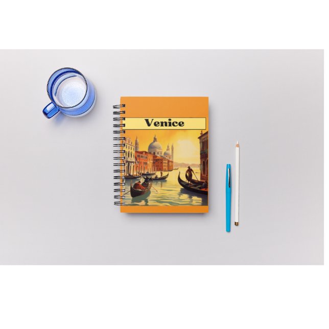 Vintage Travel Poster Venice, Italy Notebook (Creator Uploaded)