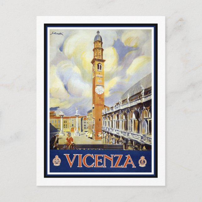 Vintage Travel Poster,Vicenza Postcard (Front)