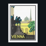 Vintage Travel Poster,Vienna Postcard<br><div class="desc">Based on a vintage travel poster.</div>