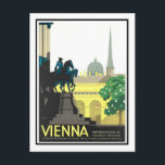 Vintage Travel Poster,Vienna Postcard<br><div class="desc">Based on a vintage travel poster.</div>