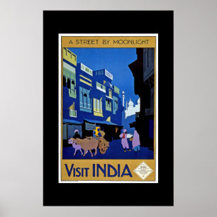 Vintage Travel Poster Visit India
