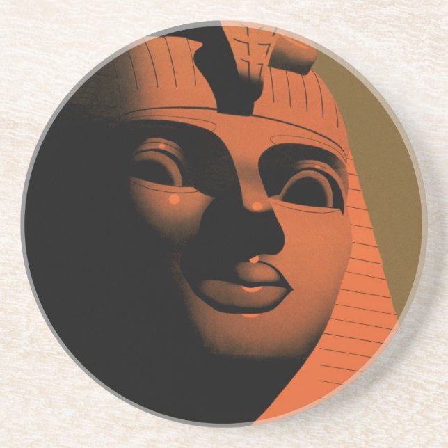 Vintage Travel Poster with Sphinx, Egypt, Africa Coaster (Front)