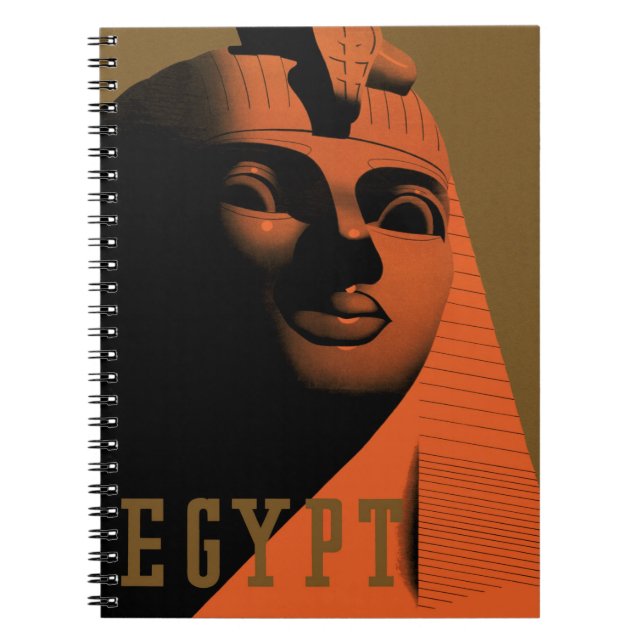 Vintage Travel Poster with Sphinx, Egypt, Africa Notebook (Front)