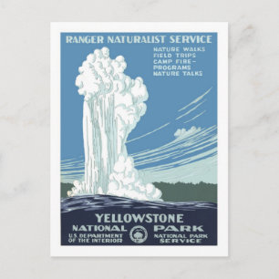Vintage Travel Poster,Yellowstone Postcard